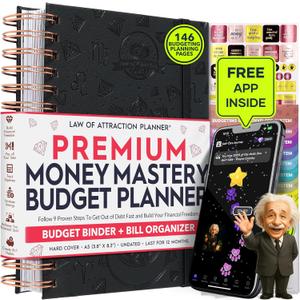 Budget Planner and Monthly Bill Organizer + Cash Envelope Buget Sytem | Finance Planner, Bill Payment Tracker & Money Saving with Productivity App | Money Mindset for Attracting Financial Abundance