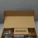 Kwikset San Clemente Front Door Handle No Lock, Entry Handleset Exterior with Interior Reversible Handed Lever, Non-Locking, Matte Black, Deadbolt Not Included, with Microban Protection ((Pack of 1))