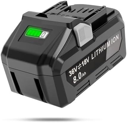 Xeanerol 【Upgrade 21700 Technology】 36V/18V 4.0Ah/8.0Ah Lithium Ion Multivolt Battery Replacement, Compatible with Metabo HPT Battery 36V/18V, 371751M 372121M BSL36A18 BSL36B18 Cordless Power Tools