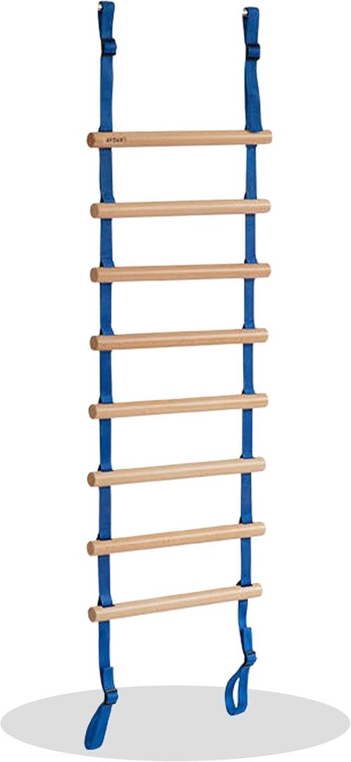 AVDAR Rope Ladder for Kids Designed for Indoor Jungle Gyms, Wooden Swing Rope Ladder, Indoor Playground Accessories Tree House Accessories