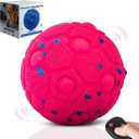 Newget Interactive Dog Toy Ball with Remote, 3 Modes Smart Moving Dog Balls with Touch Wake-Up, Automatic Bouncing/Rolling Chew-Resistant Ball for Medium & Large Dogs to Keep Busy, Rose Red