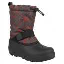 Northside Kids Frosty XT Snow Boot Waterproof Insulated - Seam Sealed Warm Liner Reflective Pull Traction Sole - Lightweight Stylish Winter Footwear, Dark Gray/Red, 13