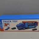 GYYCKTD Race Track Truck Toys for 3 4 5 6 7 8 Years Old Boys, Carrier Vehicle Playset with 12 DieCast Racing Car Toys, 2Tier Storage, Car Ramps, Birthday Gifts for Toddlers Kids Girls Age 35 48