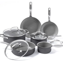 Nonstick Pots and Pans Set, Cookware Sets 10 pieces, ChemicalFree Kitchen Cooking Set, Saucepan, Frying Pan, Skillet, Saute Pan, Stock Pot, Oven & Dishwasher Safe, Induction