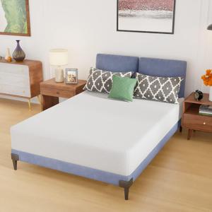 PayLessHere | 10 Inch Full Mattress | Medium Firm Base Foam Mattress | Removable Washable Zipper Cover | Breathable & Comfortable | White | Bed in a Box | CertiPUR-US Certified