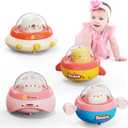 4PCS Animal Cars Toddler Toys, Baby Toys 1 Year Old, Press and Go Car 1 Year Old Girl Toys, Baby Valentines Day Gifts Toys for 1 2 Year Old Girls