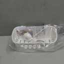 LEVERLOC Shower Caddy Suction Cup, Shower Organizer Removable Bathroom Shelf, Storage Suction Powerful Max Hold 22lbs Bathroom Caddy Waterproof Holder, White (1 x Medium)