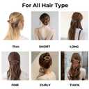2 x 8 Pack Glossy White Flat Hair Clips for Women Sleek Non-Slip Claw Clips with Strong Hold, Minimalist Hair Accessories for Bridal, Office, or Everyday Wear