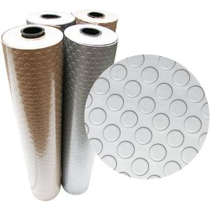 Rubber-Cal Coin Grip Metallic PVC Flooring