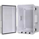 Electrical Junction Box, Ventilated Design, Cable Grommets, Indoor/Outdoor Use with Mounting Panel & Hinged Cover. Waterproof IP 65. (Grey Cover, 11.8"x7.9"x5.1")