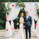 Artificial Flowers Garlands Hanging Flowers Decorations Faux Silk Flora Fake Vines with Hooks for Backdrop Curtain Wall Ceiling Wedding Arch Party Decorations, 6PCS