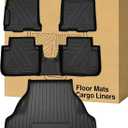 Floor Mats  Cargo Liners Compatible with 2013-2017 Honda AccordAll Weather Protection Waterproof Durable Anti-Slip Odorless Custom-fit Front Rear Rows Back Trunk Tray Full Set Carpet Liner