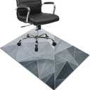Office Chair Mat for Hardwood Floor & Low-Pile Carpet,36"*48" Highly Premium Quality Protector Floor Mat,Desk Chair Mat - Anti-Slip Carpet Chair Mats for Laminate/Tile Floor Black Grey