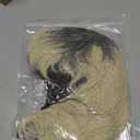 VGbeaty 70s 80s Adult Men Long Curly Black Root Blonde Mullet Mutsache Wig with Gold Necklace and 6 Earrings Halloween Costume Cosplay Wig