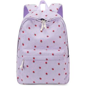School Backpack for Teen Girls Bookbags Elementary High School Corduroy Laptop Bags Women Travel Daypacks (Corduroy Purple Strawberry) School Backpack for Teen Girls Bookbags Elementary High School Corduroy Laptop Bags Women Travel Daypacks (Corduroy Purple Strawberry)