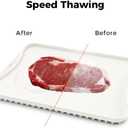 Aluminum Alloy Defrosting Tray for Rapid Thawing Quick Thaw Plate for Meat, Fish & Poultry Durable, Non-Stick, Kitchen Safe, Hygienic and Fast Defrosting