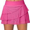 Aleumdr Women's Waistband Layered Swimdress Ruffle Swim Skirt Swimsuit Bottom XL SIZE