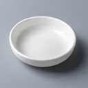 4pcs White Ceramic Seasoning Dishes Dipping Bowls Appetizer Plates,3.8 inch
