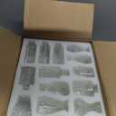 36Pcs Bud Vases Set Small Vintage Glass Bottles Clear Bud Vases in Bulk Multiple Shape Cute Glass Vases for Rustic Wedding Centerpieces Table Decorations and Home Decor(Clear)