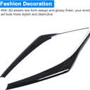 2pcs Headlight Eyelid Eyebrow Cover Compatible with Toyota Camry 2018-2024 SE XSE LE XLE Hybrid Glossy Black ABS Trim Decoration Toyota Camry Accessories