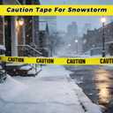 SWRT 2 Rolls Premium Yellow Caution Tape, 3 Inch x 1000FT(Total 2000FT) Bright Hazard Tape with Bold Black Text for Danger Zones/Sporting Events, Construction Tape for Crime Scenes/Halloween Decor