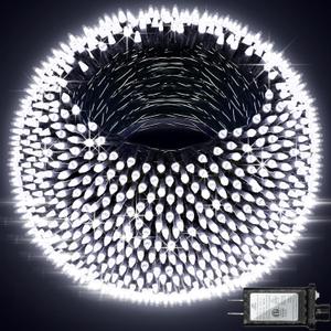 1500 LED 470FT Christmas Lights Outdoor, 12 Lighting Modes Christmas String Lights with Timer, Dimmable Cool White LED String Light Waterproof for Outside Yard Tree Patio Xmas Party Holiday Decorations