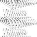 HOUSE DAY Plastic Clothes Hangers 36 Pack, Sweater Hangers No Shoulder Bump, Thick Heavy Duty Coat Hanger for Closet, White Wide Hanger with Non-Slip Hook for Sweaters, Suits, Dresses, Jackets, Pants