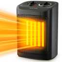 Electactic Small Space Heater 2.0 for Indoor Use - ETL Certified Ceramic Portable Heater Fan, 1500W/750W, Ideal for Home/Dorm/Office, Black