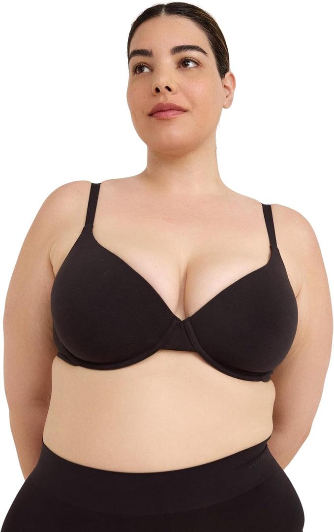 Organic Basics Women's Core Full Coverage Underwire Bra (40D, Black)