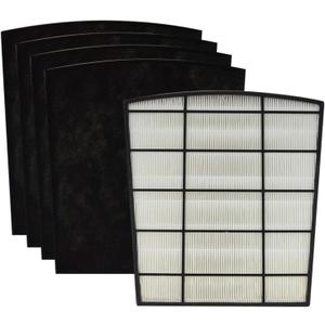 PUREBURG Replacement True HEPA Filter Set Compatible with LP-HF550 LP-PF150 Fits LP550TH Bali Multi-Room Air Purifier,H13 Activated Carbon