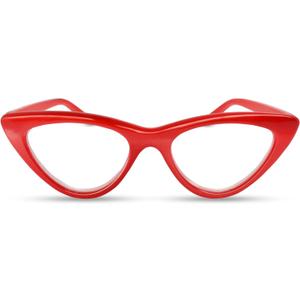 2SeeLife Premium Cat Eye TR-90 Reading Glasses for Women Narrow Medium Fit, Sturdy Frame, Spring Hinges, Stylish Readers, Red, +2.75