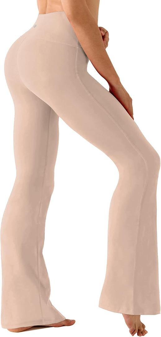BUBBLELIME 33" 3 Styles Women's High Waist Bootcut Yoga Pants Basic/Side Pockets Tummy Control Workout Flared, XXL