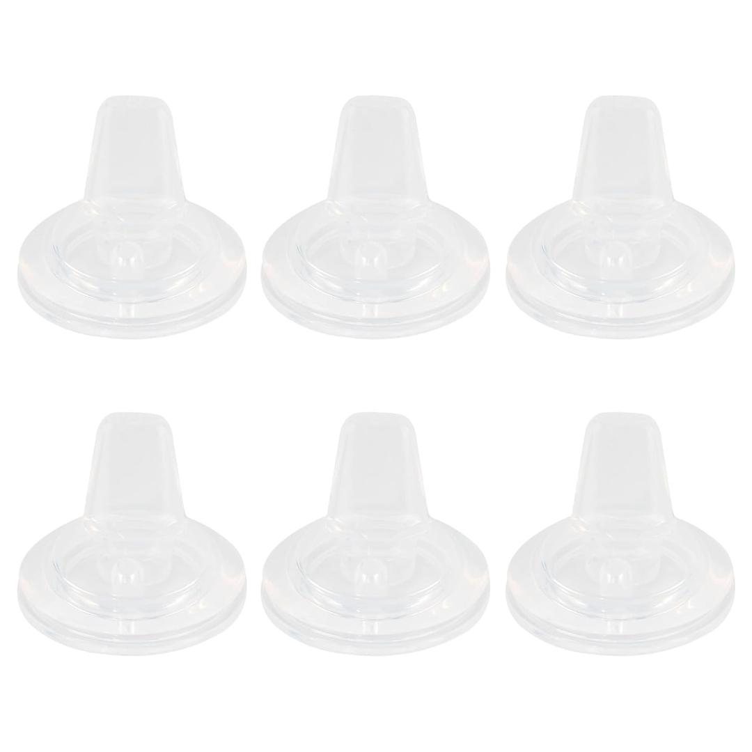 Sippy Spouts for Lansinoh Baby Bottles, Soft 100% Silicone Sippy Cup Nipples, Variable Flow, 6m+, 6 Count