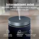 Homedics SereneScent Waterless Essential Oil Diffuser, Cordless Rechargeable Aromatherapy Diffuser for Home, Large Room Scent Machine, Timer, App Control, 6 LED Lights, No Water Needed, Black