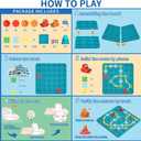 Kids Board Games Learning Toys, STEM Educational Logic Kits with 200+ Challenges & 4 Difficulty Levels, Brain Puzzles Maze Games for Boys Girls Ages 3-10 Birthday Gifts