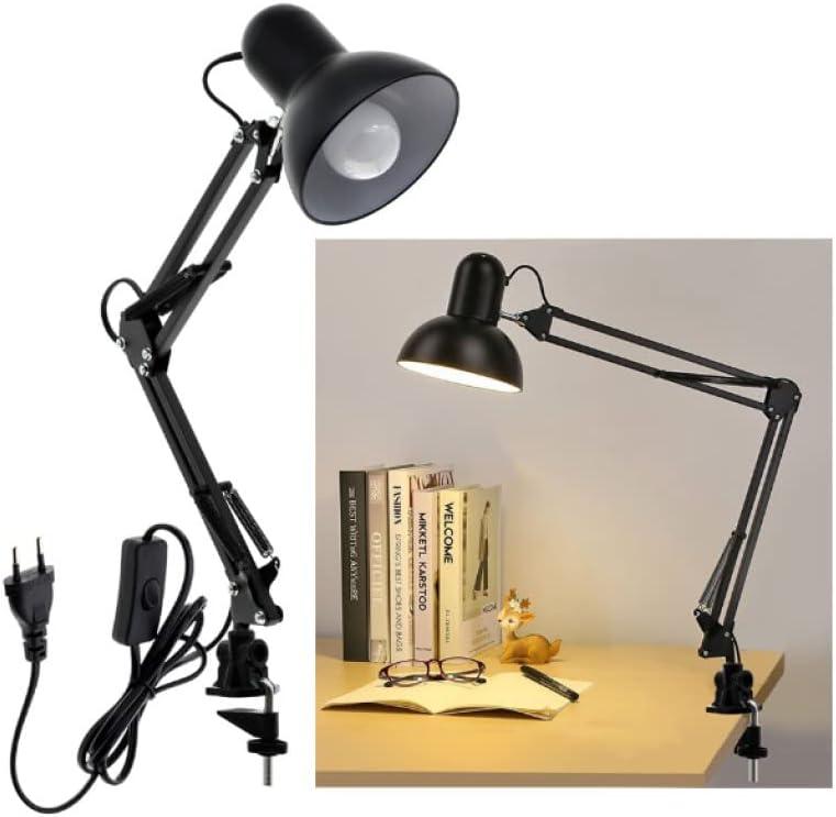 Acrobat Tertial Table Lamp 360° Motion Clamp Desk Lamp with Black Bulb
