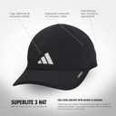 adidas Men's Superlite Hat – Lightweight Moisture-Wicking Cap for Workout and Training (Black)