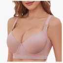 Women Push Up Bra Back Fat Smoothing Bra Comfort Lightly Padded Underwire Support Size 4