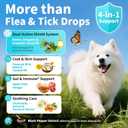 Flea & Tick Drops for Dogs  Natural Prevention with Neem, Oregano & Pumpkin Seed Oil  Liquid Supplement, Beef Flavor, 2 FL Oz, Long-Lasting Protection for All Breeds & Sizes
