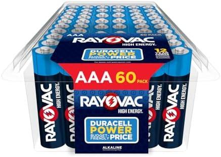 Rayovac High Energy AAA Batteries (60 Pack), Alkaline Triple A Batteries