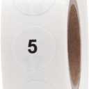 Consecutive Number Stickers 1-1,000 0.50 Inch 1,000 Total Labels (Small)