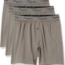 Organic Signatures Men's Boxers Organic Cotton, Soft Boxers for Men, 3-Pack (Size X-Large, Grey)