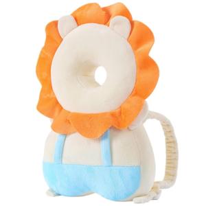 Baby Walker Head Protector Toddler Adjustable Baby Head Protection Backpack Wear Safety Pad (White Lion)
