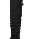 DREAM PAIRS Women's Suede Over The Knee Thigh High Winter Boots (8)