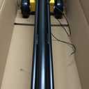 Omega 23227 Black 2-Stage Air/Hydraulic Axle Jack - 22/35 Ton Capacity