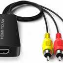 HDMI to AV Converter HDMI to RCA Composite Converter Adapter, Support PAL/NTSC, Support 1080P, Compatible with Roku/Fire Sitck/PS4/Xbox/Spectrum Box/Old Sanyo TV/Old LG TV/Old CRT ect.