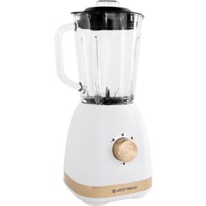 West Bend Timeless 5 Speed Multi-Function Blender, 48 oz Glass Jar, with Travel Cup