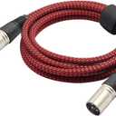 Premium XLR Male to Female 3 Pin Plug Nylon Braided Shielded Professional Mic Audio Balanced Cable for Recording Applications,Mixers,Speaker Systems (2m/6ft)