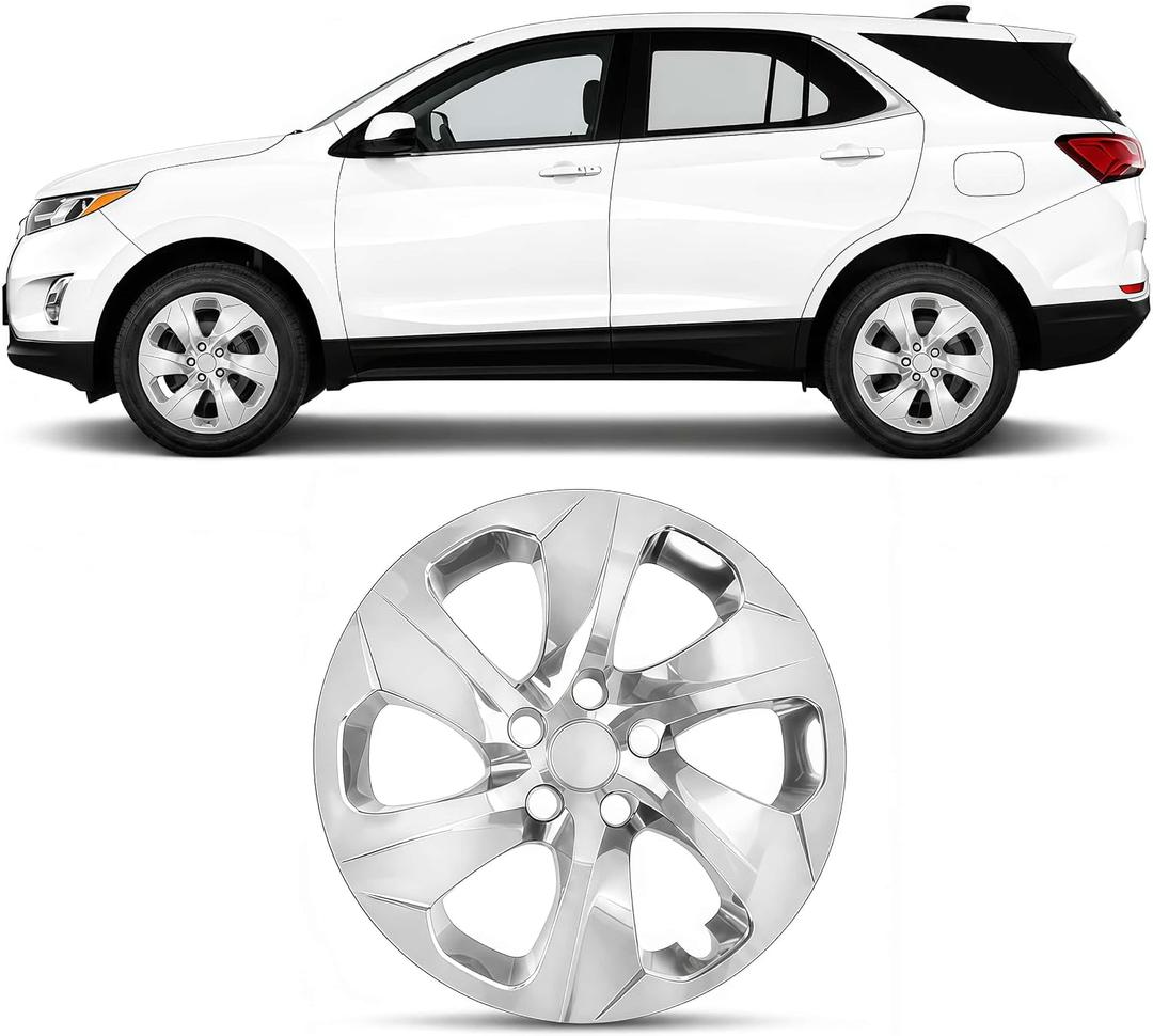 17 Inch Silver Hubcaps Compatible with 2019-2025 Toyota RAV4, Wheel Covers for Matching Factory Wheels, Replace 42602-0R040 42602-42040, Set of 4