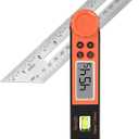 Digital Angle Finder Protractor 0-360 Degree T-Bevel Gauge & Protractor with Horizontal Vertical Bubble & Full LCD Display for Woodworking, Metalworking, Construction